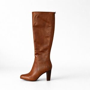 Rare Frye Marissa Slouch Heel Knee-High Medallion Boots | Cognac Leather | 6.5